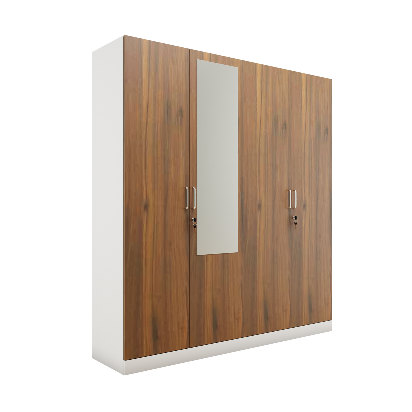 AVIRA |Wardrobe with Mirror, Hinged | 4 Door, 2 Inside Drawer Wardrobes VIKI FURNITURE   