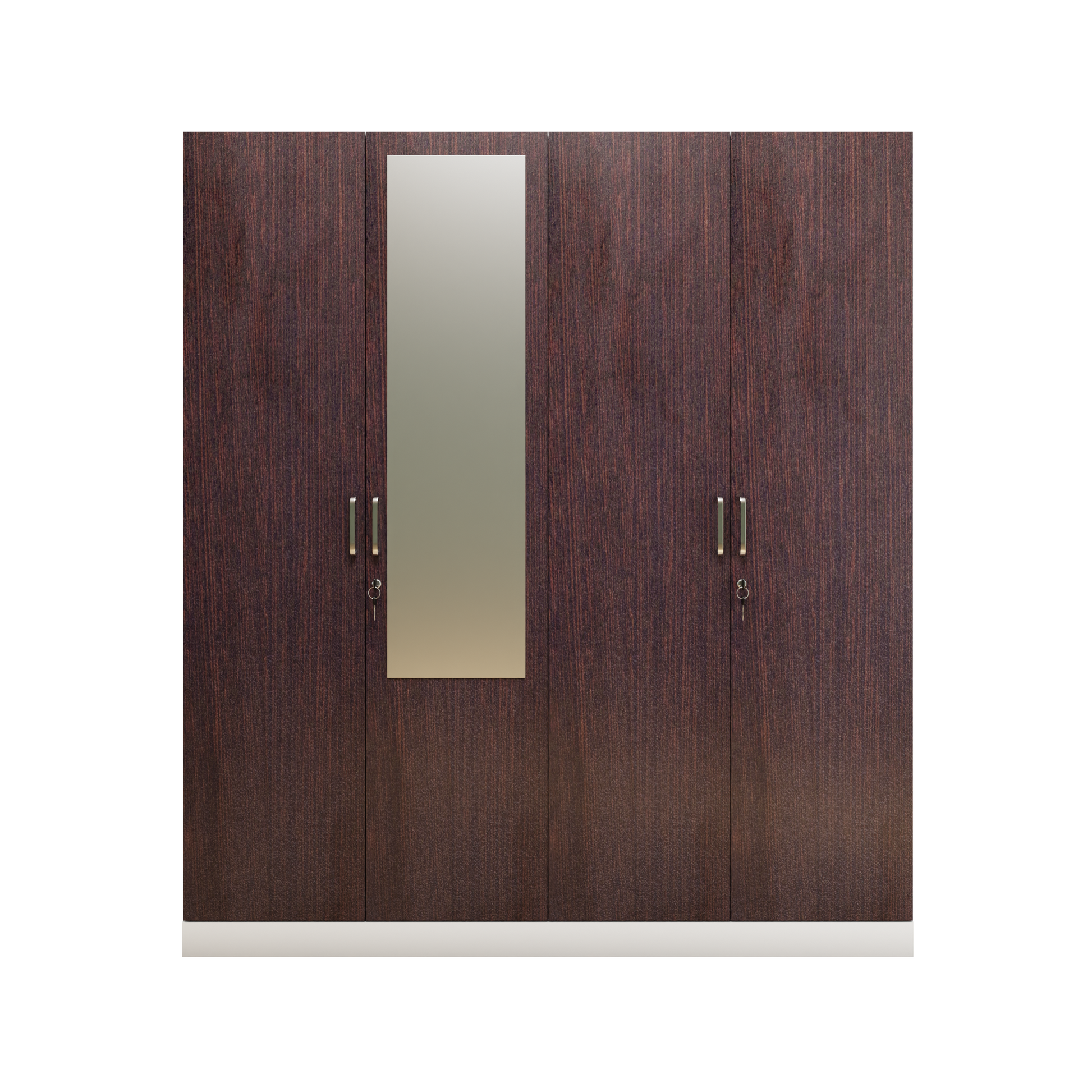 AVIRA |Wardrobe with Mirror, Hinged | 4 Door, 2 Inside Drawer Wardrobes VIKI FURNITURE   