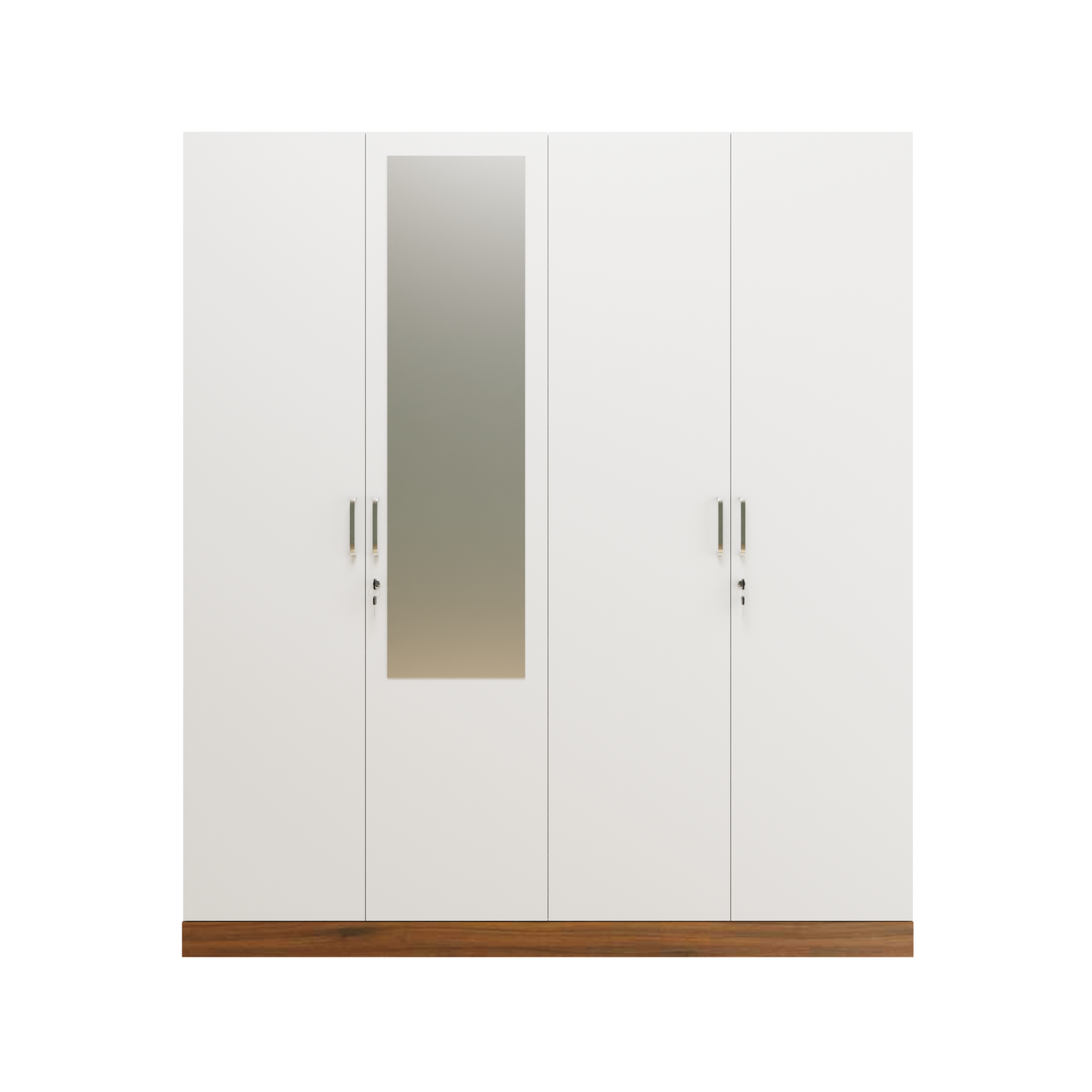 AVIRA |Wardrobe with Mirror, Hinged | 4 Door, 2 Inside Drawer Wardrobes VIKI FURNITURE   