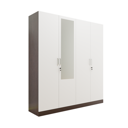 AVIRA |Wardrobe with Mirror, Hinged | 4 Door, Shelf, Hanging Space Wardrobes VIKI FURNITURE   