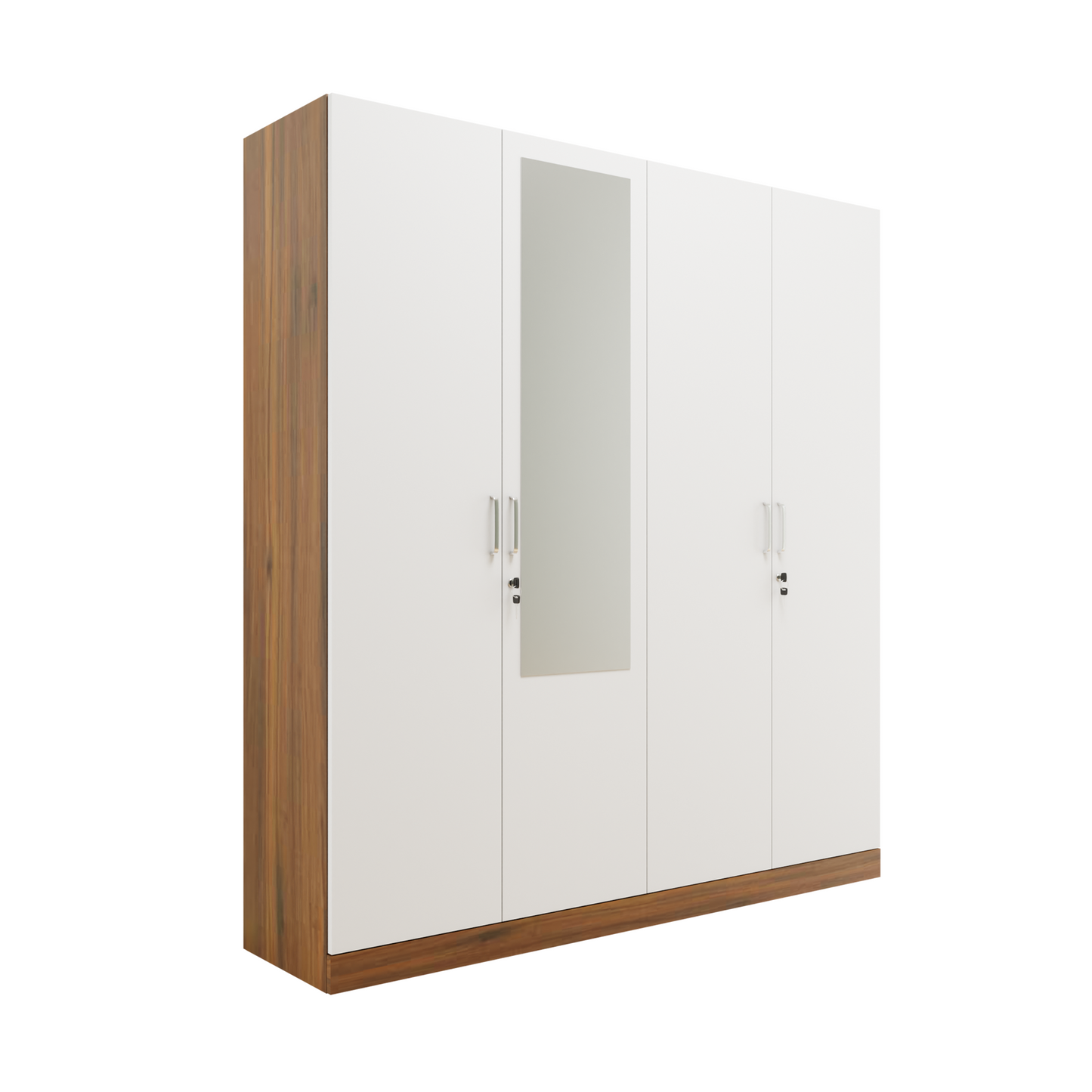 AVIRA |Wardrobe with Mirror, Hinged | 4 Door, Shelf, Hanging Space Wardrobes VIKI FURNITURE   