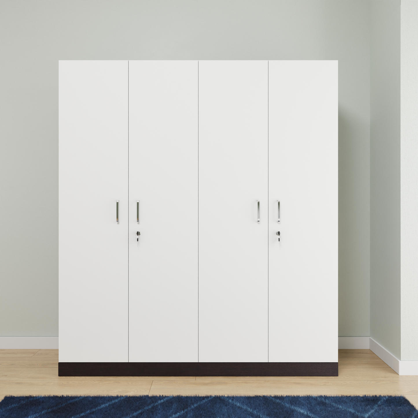 AVIRA |Wardrobe, Hinged | 4 Door, Shelf, Hanging Space Wardrobes VIKI FURNITURE   