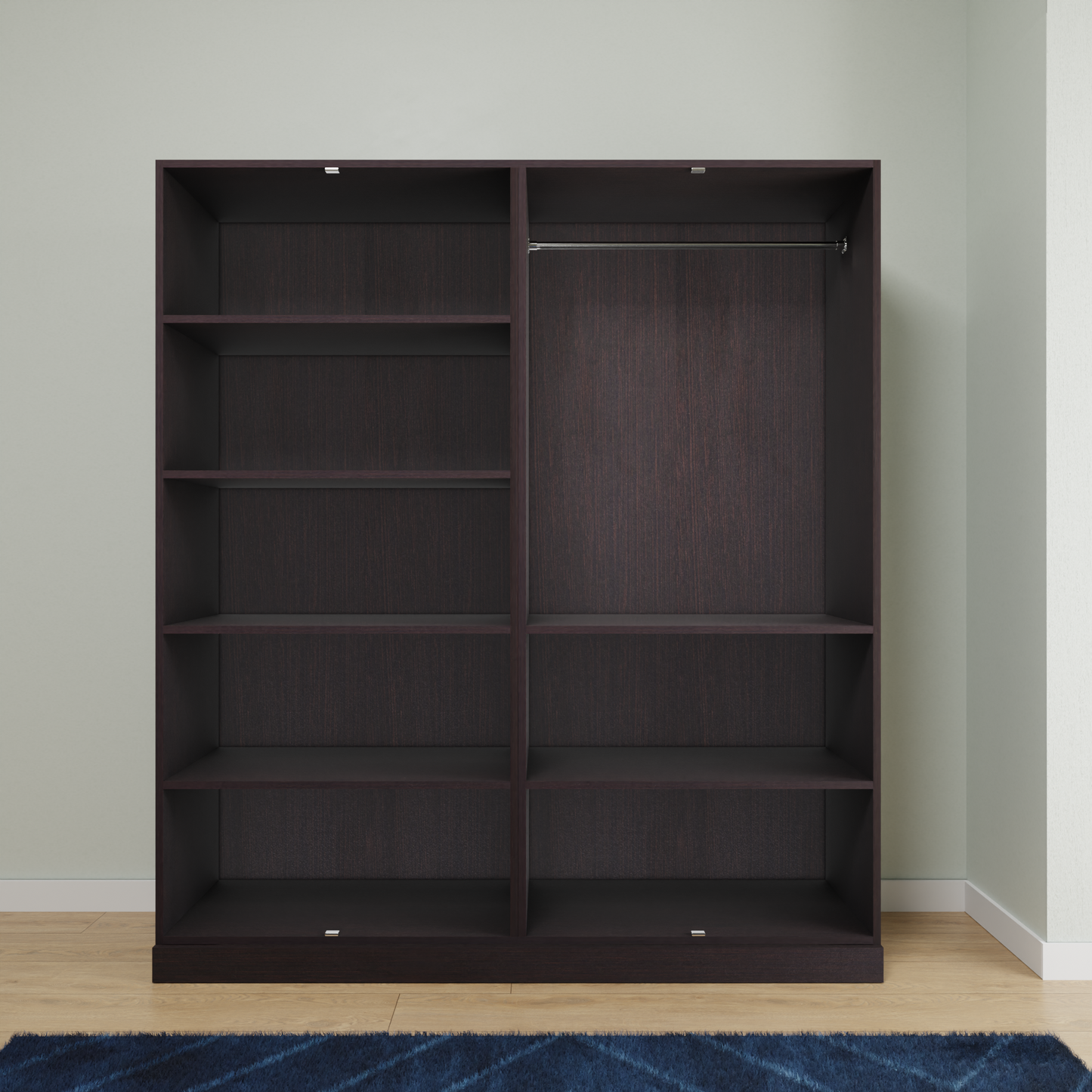 AVIRA |Wardrobe, Hinged | 4 Door, Shelf, Hanging Space Wardrobes VIKI FURNITURE   