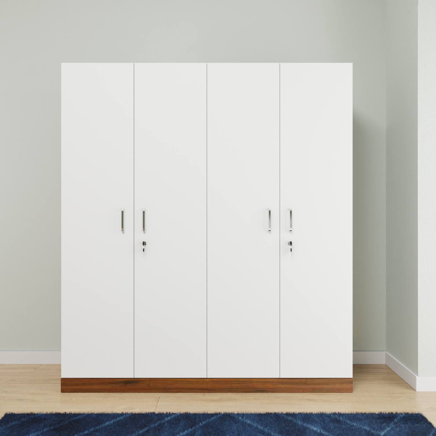 AVIRA |Wardrobe, Hinged | 4 Door, Shelf, Hanging Space Wardrobes VIKI FURNITURE   