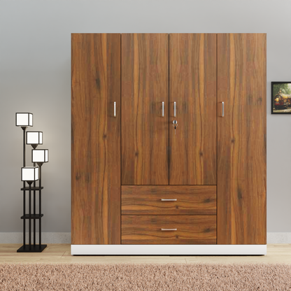 AVIRA |Wardrobe, Hinged | 4 Door, 2 Drawer & Dual Color Wardrobes VIKI FURNITURE   