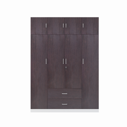 AVIRA |Wardrobe , Hinged | 4 Door, 2 Drawer with loft & Dual Color Wardrobes VIKI FURNITURE   